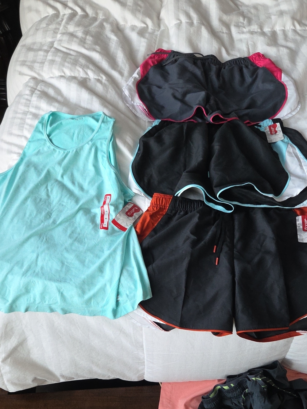 bcg Mint Tank Top with Black Athletic Shorts Set